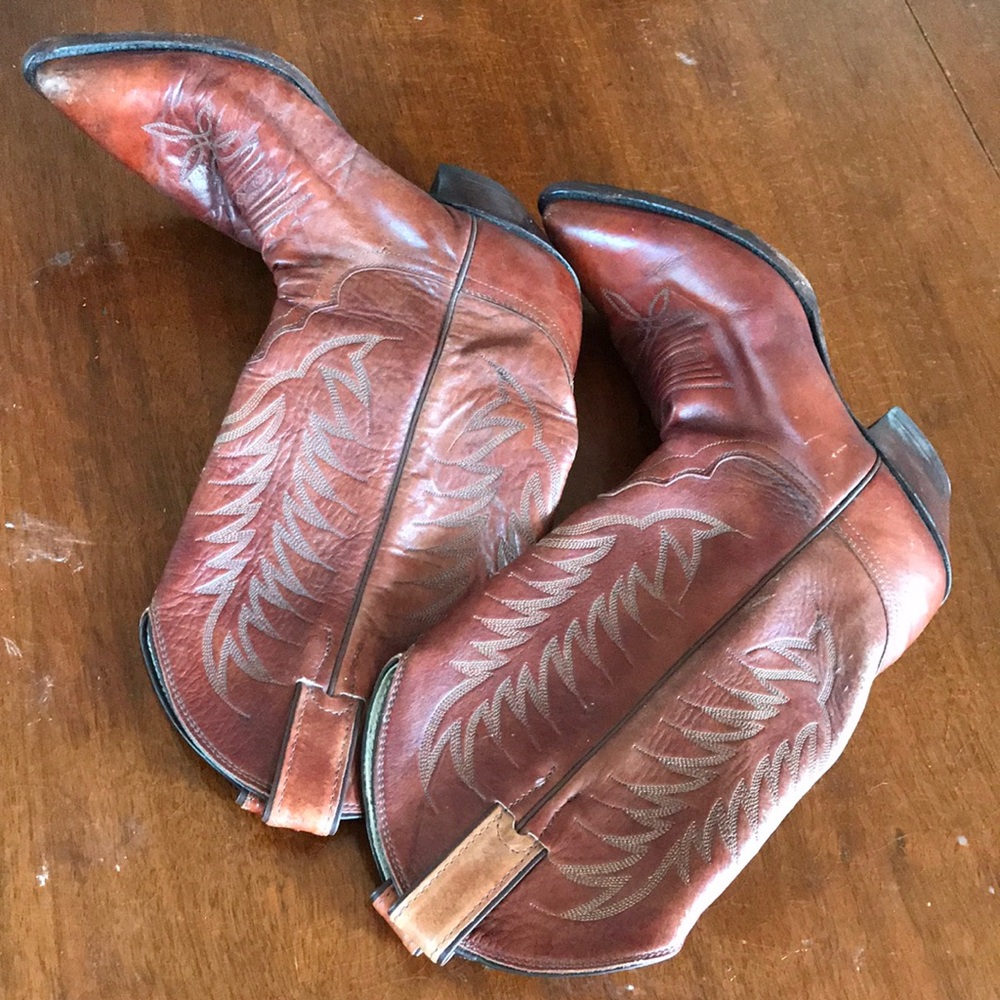 Vtg Justin style Cowboy boots Sz 7 - Picture 1 of 8